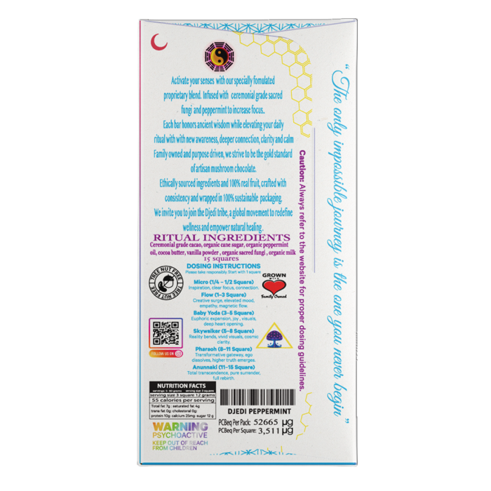 Pink Peppermint Milk Chocolate Magic Mushroom Bar - Image 2