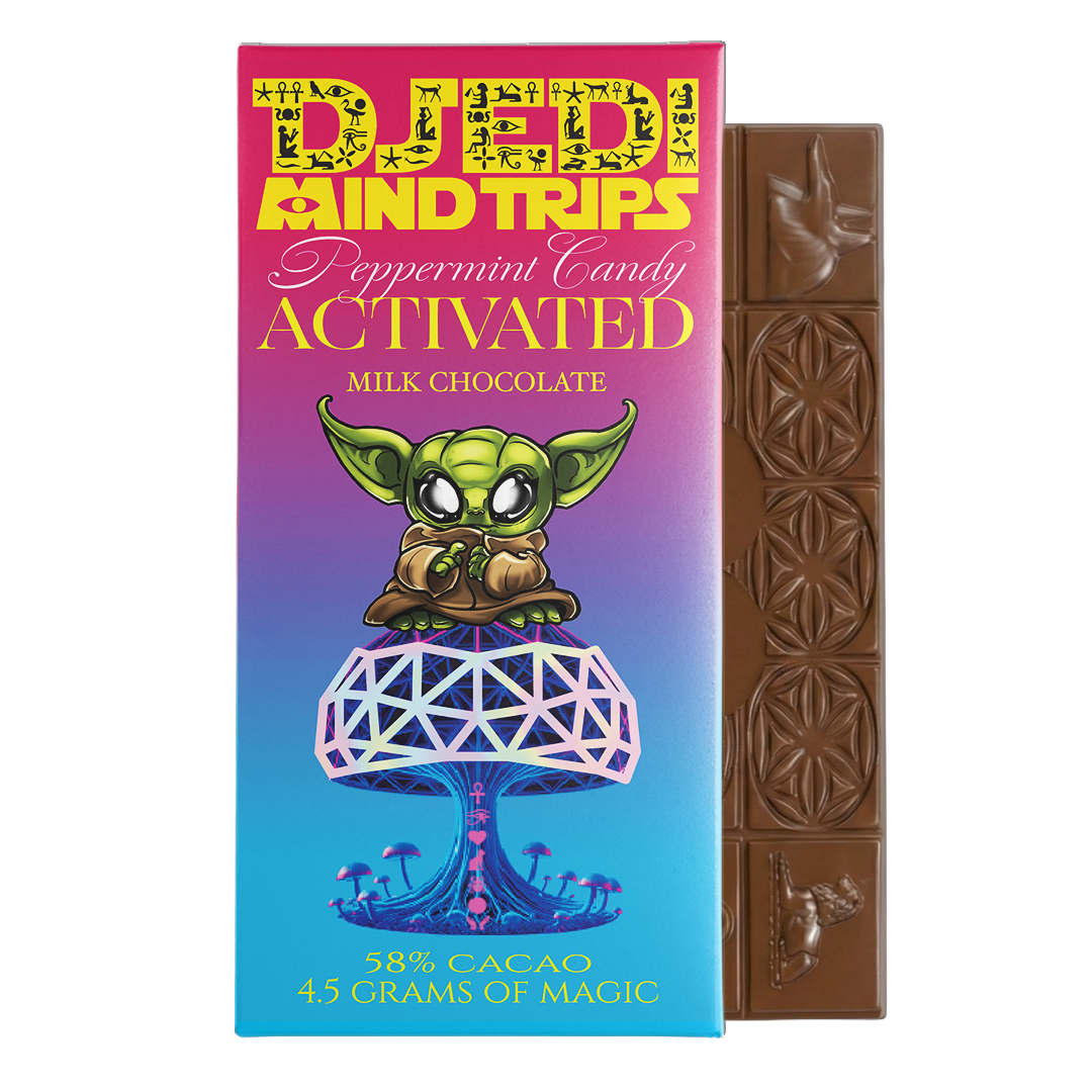 Pink Peppermint Milk Chocolate Magic Mushroom Bar